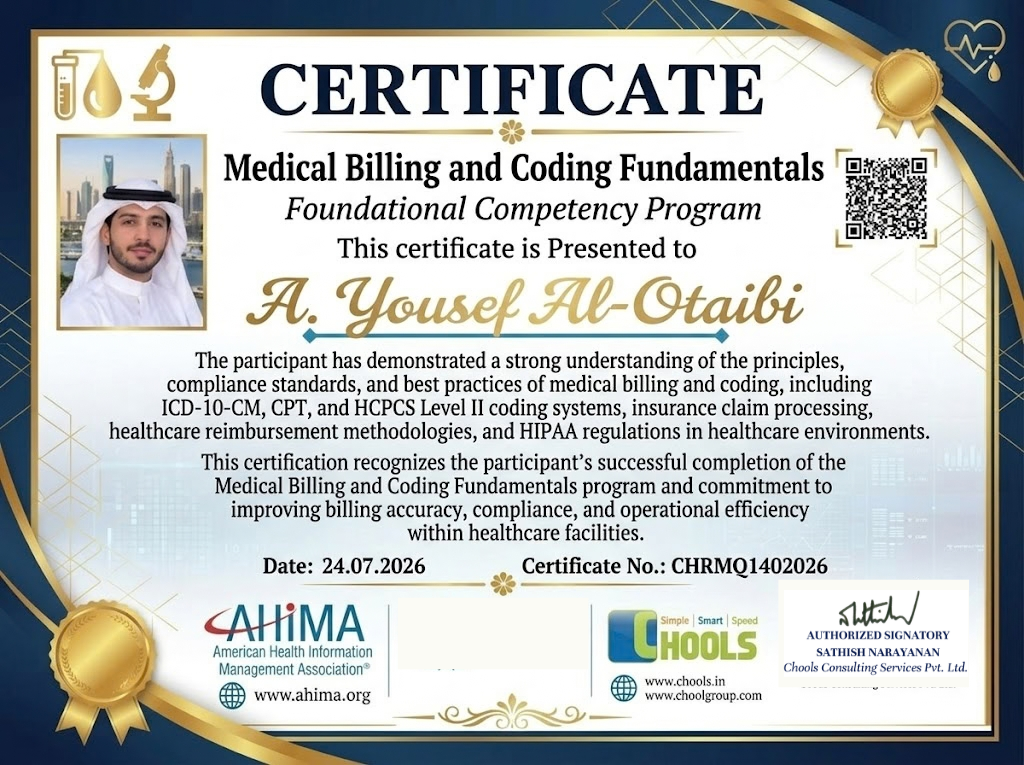 Healthcare and Pharma Program Certificate